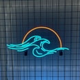 thumbnail image 2 of Craftnamesign Sun Wave Neon Signs, Retro Led Sign, Bedroom Decor, Sunrise Lover Gifts, 2 of 4