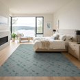 thumbnail image 2 of ODIKA 9'x12' Teal Gray Modern Geometric Star Cross Washable Area Rug Contemporary Diamond Grid Layout with Celestial for Great Room, Indoor Concept, Large Living Low Pile, Flatwoven, 2 of 6
