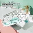 thumbnail image 3 of Soporte para baño para bebés ANGGREK Fregadero de arco semicircular Ventosas extraíbles Cojín de silicona 4 ranuras posicionales, 3 of 8