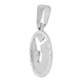 thumbnail image 5 of 14k Gold White Rhodium, Cutout Infant Baptism Christening Religious Pendant Charm Round Medal 15mm with 18" Dainty Neck Chain, 5 of 7