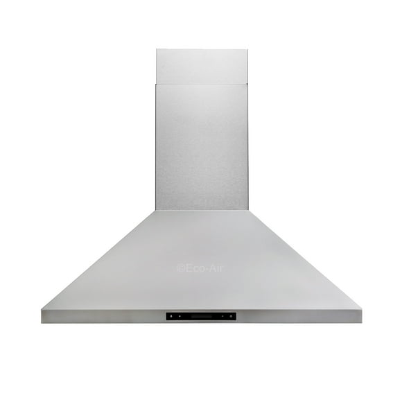 Eco-Air 36” Ducted Wall Mount Range Hood in Stainless Steel