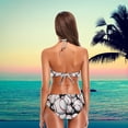 thumbnail image 4 of Dreamtimes Women's Baseball Softball 2 Pcs High Waist Halter Swimsuit Bikini Set, Small, 4 of 6