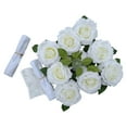 thumbnail image 1 of Flor del coche de la boda, decoración del coche de la boda de la flor nupcial, ramo de flores artificiales de las cintas para los accesorios de Gloria decoraciones de la boda del coche, 1 of 9