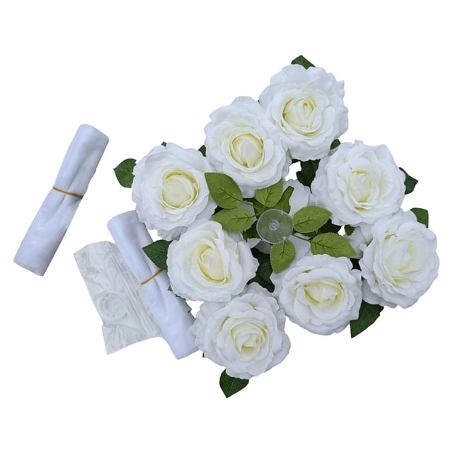 Flor del coche de la boda, decoración del coche de la boda de la flor nupcial, ramo de flores artificiales de las cintas para los accesorios de Gloria decoraciones de la boda del coche