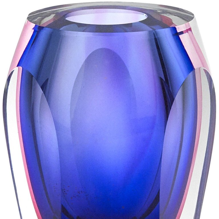 6 Mouth Blown Purple Art Glass Vase 6 Mouth Blown Purple Art Glass Vase