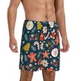thumbnail image 2 of Vsdgher Holiday Christmas Cookies Print Men's Pajama Shorts Lounge Bottoms Sleep Shorts Elastic Waist Lightweight PJ Shorts with Pockets-3X-Large, 2 of 6