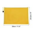 thumbnail image 3 of Uxcell B5 Document Pencil Pouch Waterproof Zipper File Bags, Yellow 5 Pack, 3 of 6