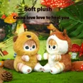 thumbnail image 3 of Poupée en Peluche Série Animal à Longue Queue Mofusand, Jouet Requin Chat Mignon, Augmente les Ornements pour Cadeaux d'Enfants, pandas Rouges 8 Pouces, 3 of 6