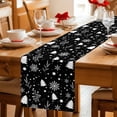 thumbnail image 5 of Christmas Black Table Runner 72 Inches Long Farmhouse Dress Scarves, Xmas Tree Winter Snowflakes Plants Holiday Dining Tablerunner for Coffee Table/Kitchen Island/Party Décor, 13" x 72", 5 of 8