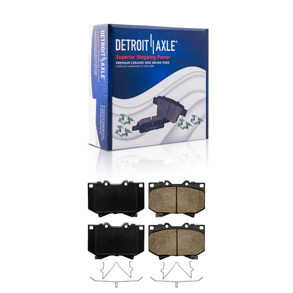 Detroit Axle - Front Brakes Brake Pads Replacement for Toyota Sequoia Tundra Fits select: 2001-2003 TOYOTA TUNDRA ACCESS CAB SR5, 2000 TOYOTA TUNDRA SR5