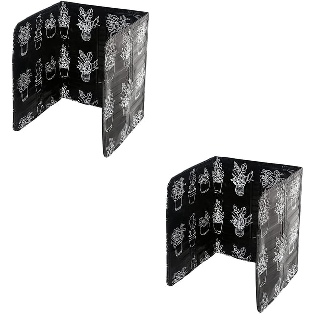 Protector de pantalla plegable para cocina, protector contra salpicaduras plegable de aluminio, placa para salpicaduras de cocina, plegable para cocina, placa de cocina, protector de pantalla, protector contra salpicaduras, 2 uds., negro ShuxiuWang 8390614702332