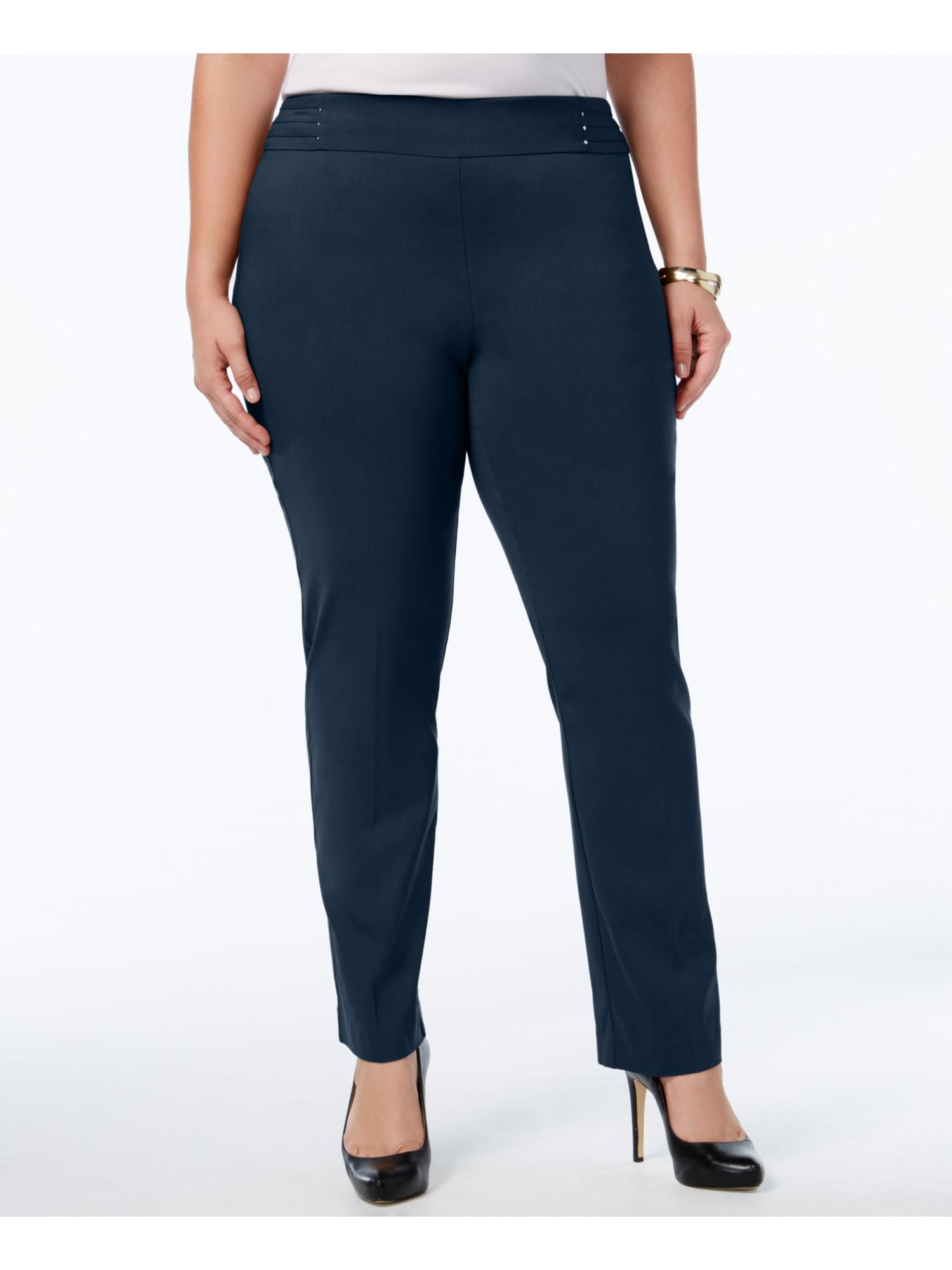 ladies navy skinny trousers