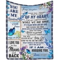thumbnail image 1 of LHSHID Custom Love Saying Message Text Blanket to My Daughter from Mom and Dad Inside This Blanket There is a Piece of My Heart You are My Sunshine Flowers Blanket Bed Throws, 1 of 4