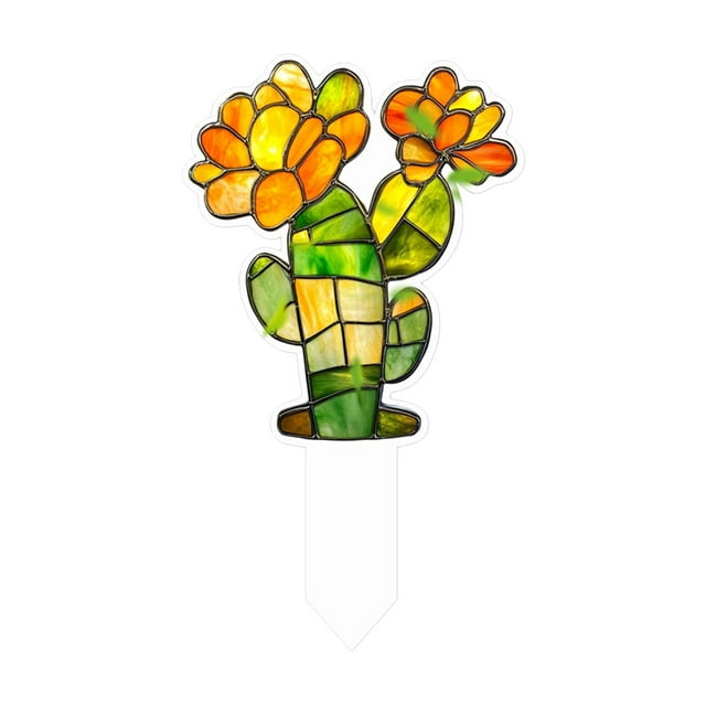 Binwennn Graduation Sign Sign Garden Garden Label Flowers And Animals Series 2D Acrylic Outdoor Flower Pots Plug Props Decoration