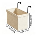 thumbnail image 4 of Hanging Laundry Basket Fabric Hamper Foldable Clothes Organizer with Metal Hook Wall Mounted Storage Basket for Bathroom Dorm Laundry Room Dirty Clothes Towel Household Organization, 4 of 7