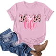 thumbnail image 3 of Meichang T-Shirts Maman pour Femmes Drôles comme une Maman T-Shirts Graphiques Manches Courtes Col Rond Blouses Coupe Ample Décontractée Été Hauts Rose L, 3 of 6