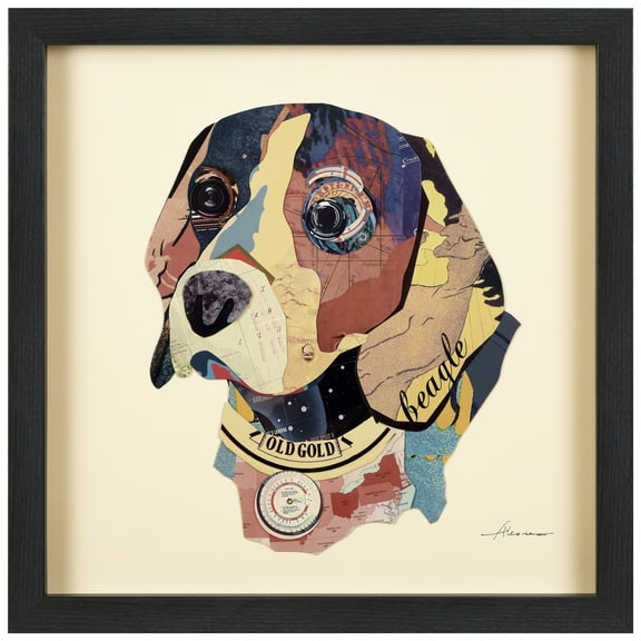 Empire Art Dog Animals & Insects Framed Mixed Media Art, by Alex Zeng