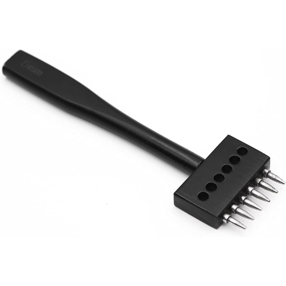 MesaSe Leather Craft Tool Punches 5mm 2/4/6 Leather Craft Chisel Set Lace Stitching for Belts Watchbands Leather Stitching DIY Work (Black)