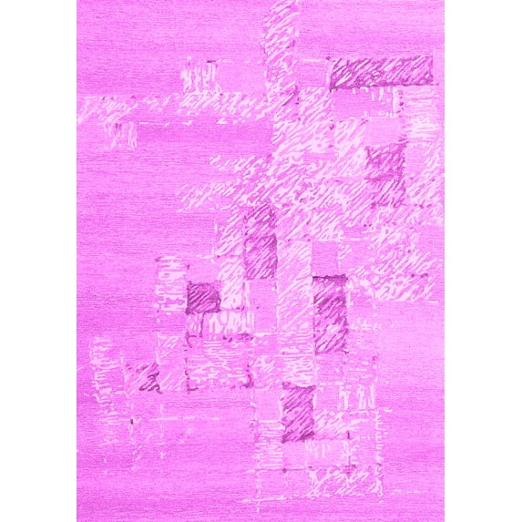 Ahgly Company Indoor Rectangle Abstract Pink Contemporary Area Rugs, 5' x 8'