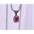 thumbnail image 2 of Natural 8x6mm Pink Bi-colored Tourmaline Cabochon Sterling Silver Necklace NT305, 2 of 9