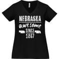 thumbnail image 3 of Inktastic Nebraska Awesome Since 1867 Women's Plus Size V-Neck T-Shirt, 3 of 5