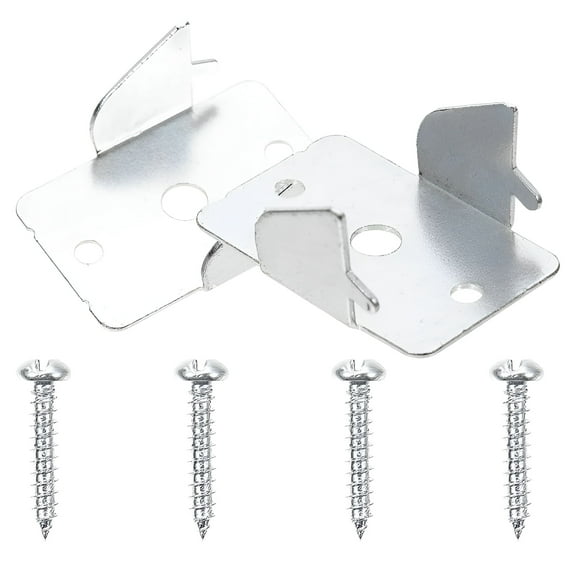 LAMIRO 2 Sets Curtain Rods Brackets Wall Mounted Double Curtain Rod Support Hooks