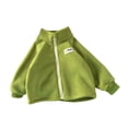 thumbnail image 3 of Boys Girls Fleece Jacket Kids Unisex 1-13Years Fleece Full Zipper Jacket Stand Collar Long Sleeve Casual Outerwear Warm Coat, 3 of 7