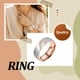 thumbnail image 3 of Anillo de acero inoxidable a la moda ligero portátil corazón presente anillos de dedo resistente Simple impermeable joyería Festival Ropa, zapatos y accesorios Miscelánea 9 tamaño (amor mujer 5) Minnieouse AP014640-32, 3 of 6