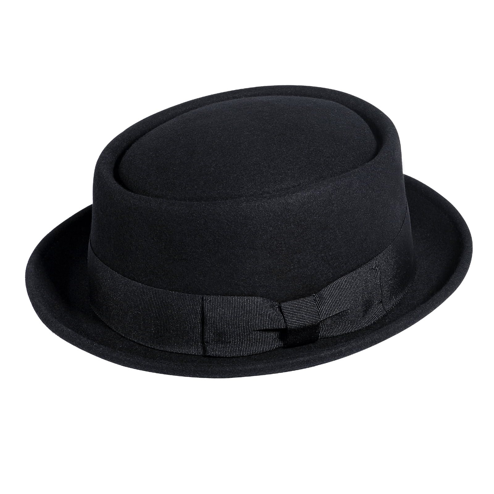 FRIJPACK Pork Pie Hats For Men Women 100 Wool Felt Hat Panama Bow Felt frijpack-pork-pie-hats-for-men-women-100-wool-felt-hat-panama-bow-felt