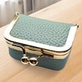 thumbnail image 2 of Almacenamiento Bolso Monedas Portátiles Cuero Genuino Lock Pequeño Mini Lindo Broche Billetera Compras Cita, 2 of 6