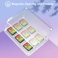 thumbnail image 3 of TSV Switch Game Card Case Fit for Nintendo Switch, 9 Slots Switch Game Card Travel Storage Case Holder, Transparent Acrylic Magnetic Game Storage Box, 3 of 8