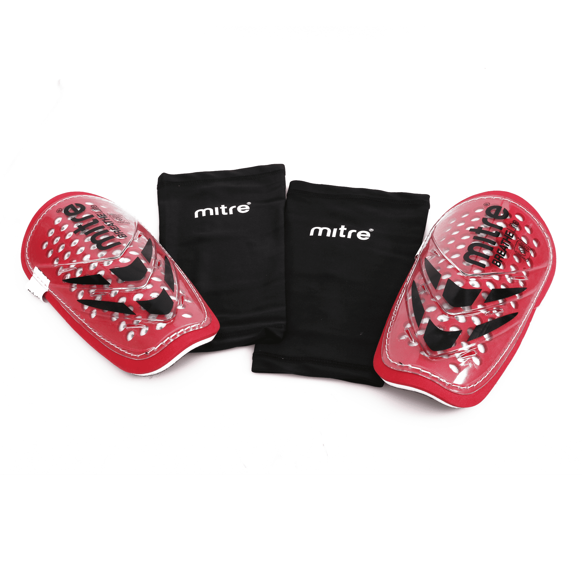 Details about   NEW Mitre Breathlite Shin Guard soccer for kids under 4"ft tall red   B-3 