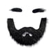 thumbnail image 1 of Conjunto de barba y cejas postizas, vello facial postizo, accesorio de disfraz, decoración para Negro, 1 of 8