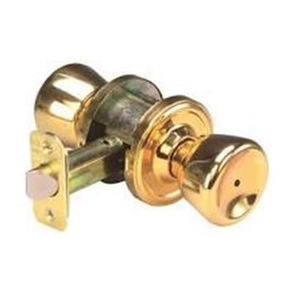Tru-Guard Mushroom Privacy Locksets, Polished Brass