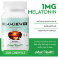 thumbnail image 4 of Maxi Health Mel-O Chew Melatonin 1mg Chewable Tablets for Adults & Teens – Berry Flavor – 200 Count, 4 of 9