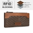 thumbnail image 5 of Wrangler Minimalist Wallet Credit Card Wallet for Women with Smooth Zippers, Coffee, 5 of 7