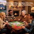 thumbnail image 6 of Mahjong Mat 31.5" x 31.5" Tropical Hibiscus Flowers Pineapples Lanterns Vibrant Watercolor Style Non-Slip Noise Reduction American Mahjong Tiles Table Cover for Dominoes Poker Card Board Games Gift, 6 of 8