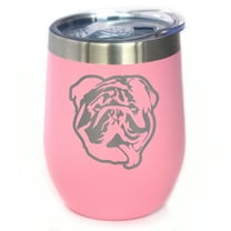 Bevvee Insulated Wine Tumbler 12 oz English Bulldog Face English Bulldog Owner Gifts Tumblers