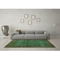 thumbnail image 3 of Ahgly Company Indoor Round Abstract Light Blue Modern Area Rugs, 3' Round, 3 of 4