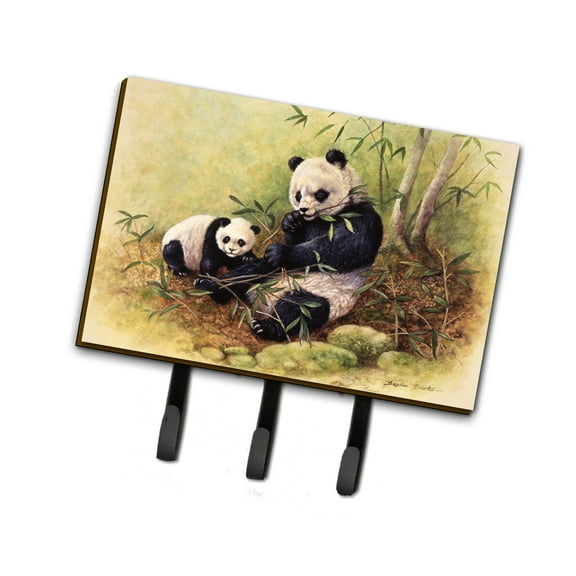 Panda Bears by Daphne Baxter Leash or Key Holder