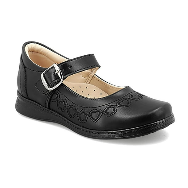 Zapatos Escolares Lady Flores Cómodos NEGRO Talla Walmart