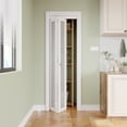 thumbnail image 2 of 24" X 80" 1 Lite Glass and Solid Core Manufactured Wood Bi-fold Closet Doors With Installation Hardware Kit(closet-pantry door), 2 of 7