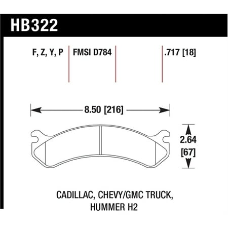 - Hawk Chevy / GMC Truck / Hummer Super Duty Street Front Brake Pads