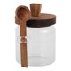 thumbnail image 1 of Contenedor de granos de café, tarro de caramelos, recipiente para guardar sal, especias, recipiente hermético, juego de vidrio, madera, 1 of 6
