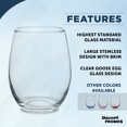 thumbnail image 2 of Stemless Wine Glasses by ARC Perfection 15 oz. Set of 10, Bulk Pack - Restaurant Glassware, Perfect for Red Wine, White Wine, Cocktails - Clear, 2 of 5