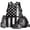 Black Distressed Star Flag, variant on Yspwyqan Distressed USA Flag 4Pcs Kids Backpack Set with Lunch Box Pencil Case, Largemouth Bass Lightweight Large Capacity Bookbag for Elementary Middle School Travel