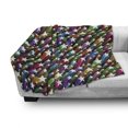 thumbnail image 2 of Colorful Soft Flannel Fleece Throw Blanket, Colorful Stars Pattern Celebration Theme Disco and Nightclubs Jolly Fun, Cozy Plush for Indoor and Outdoor Use, 50" x 70", Multicolor, by Ambesonne, 2 of 5