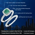 thumbnail image 2 of Gem Stone King 925 Sterling Silver Ring Malachite Moissanite (2.02 Cttw), 2 of 6