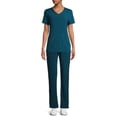 thumbnail image 5 of Scrubstar Women's Antimicrobial Premium Performance Tonal Contrast V-Neck Scrub Top, 5 of 7