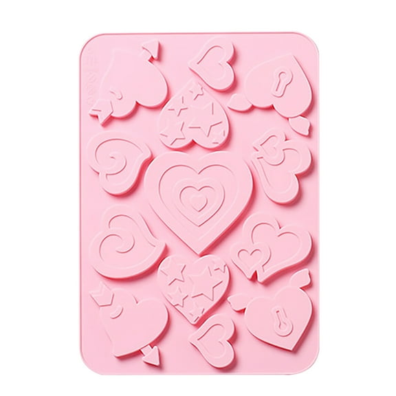 1Pcs Heart Silicone Molds Valentine Heart Shape Silicone Molds for Chocolate Cake Jelly Pudding Baking